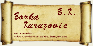 Borka Kuruzović vizit kartica